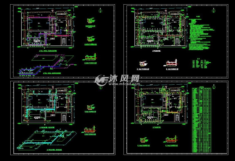 某廠區室外綜合管網規劃圖- cad建築圖紙 - 沐風網