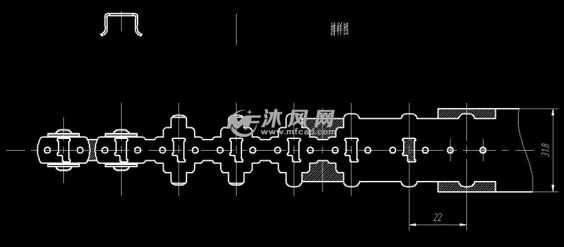 弯板级进模cad图 ug三维