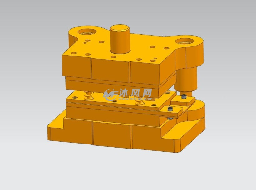 弯板级进模cad图 ug三维