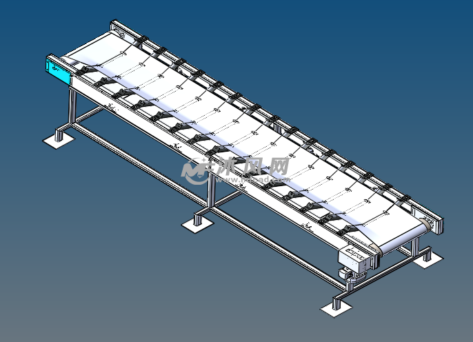 一款铝型材架构传送带模型