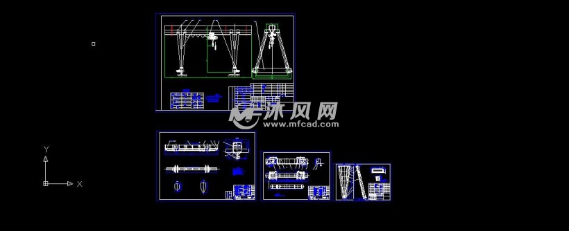 直线行走的定轨人字运行梁- 公路桥梁图图纸 - 沐风网