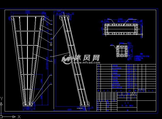直线行走的定轨人字运行梁- 公路桥梁图图纸 - 沐风网