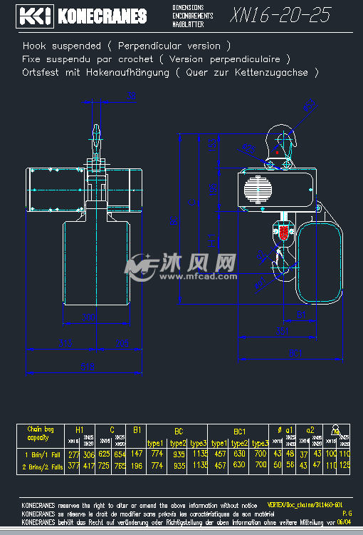 环链葫芦选型 - 工程机械/建筑机械图纸 - 沐风网