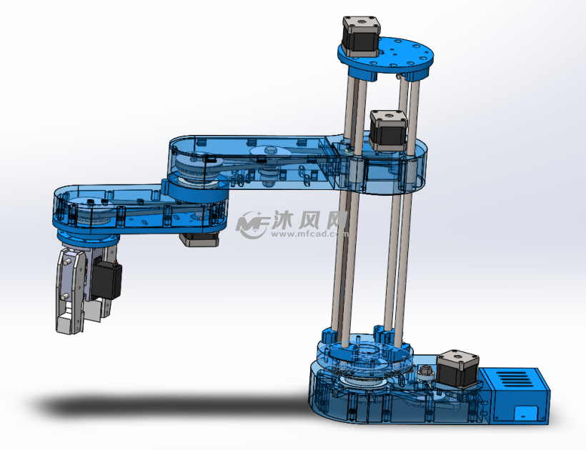 scara机械臂模型图纸下载_机器人模型图纸 - 沐风网