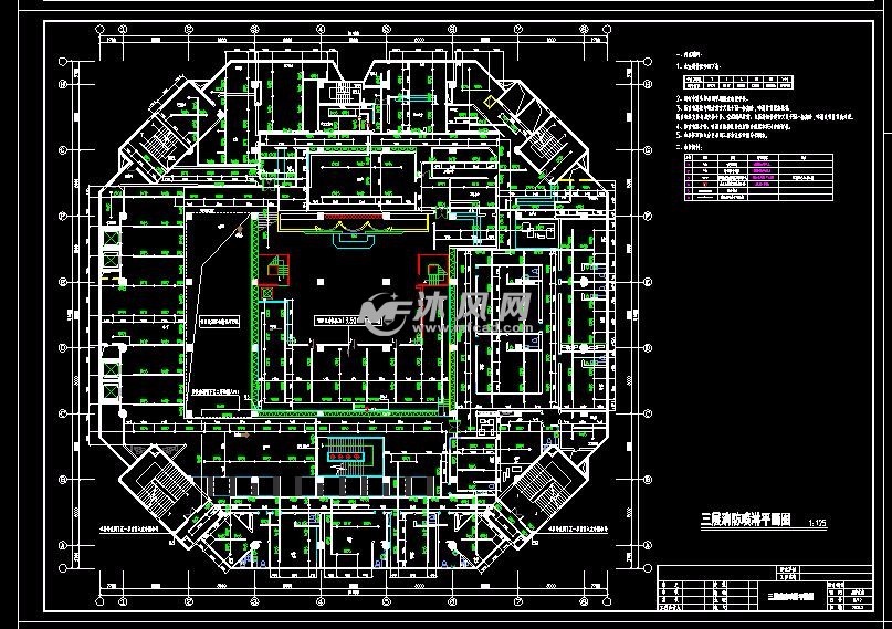 三层消防喷淋平面图