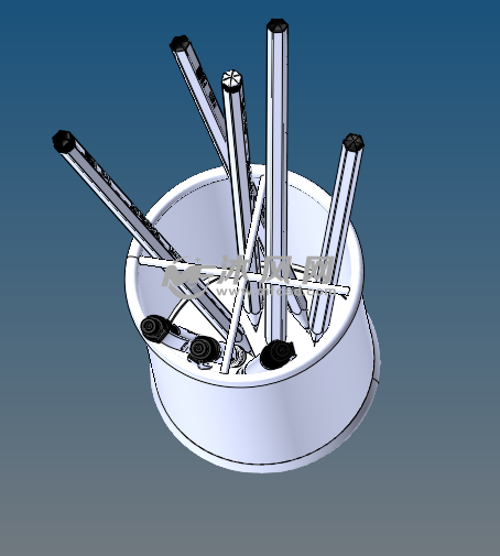 自动圆珠笔总装图设计