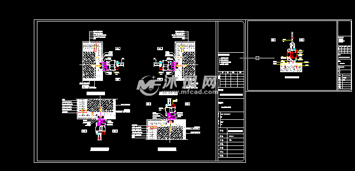 中式门窗钢副框安装节点图- 详图,图库图纸 - 沐风网