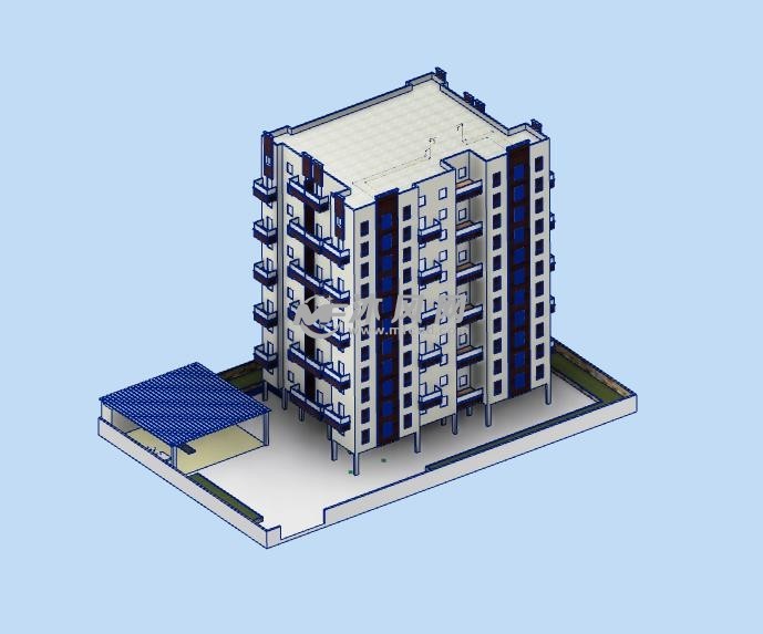 11层居民楼 - 建筑模型图纸 - 沐风网