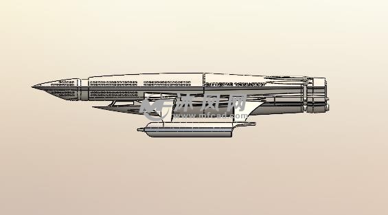 太空飞船模型图设计 - 未来科技图纸 - 沐风网