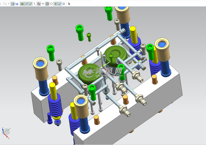 盒盖6注塑模具设计-直径54mm- 设计方案图纸 - 沐风网