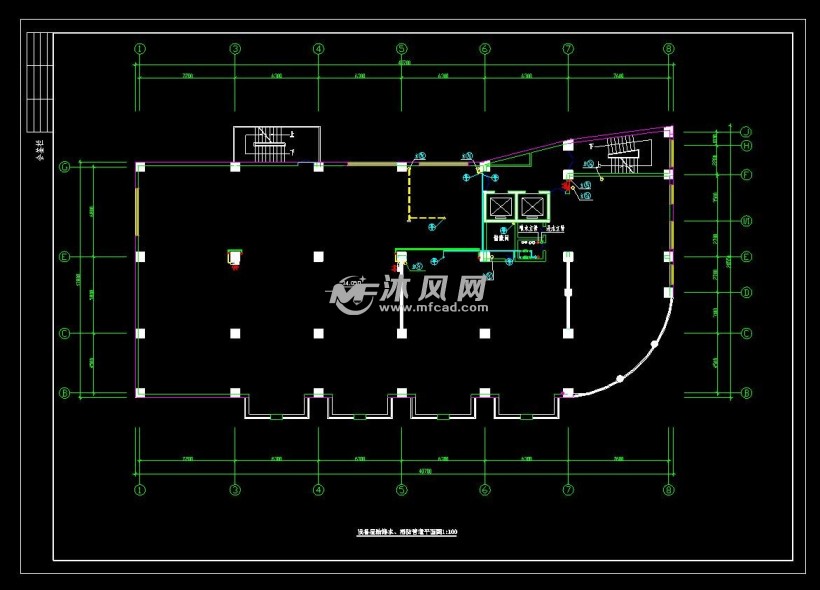 某十四層大廈給排水消防設計圖- cad建築圖紙 - 沐風網