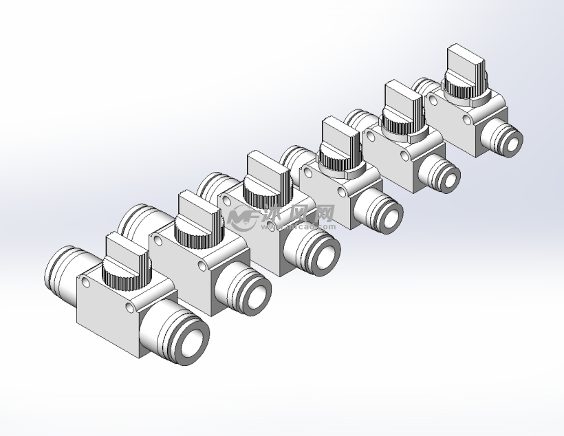 6款快速接头二通手动阀 - 阀体图纸 - 沐风网