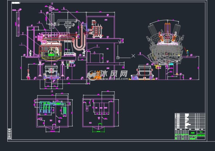某厂70t电弧炉总设计图 - 换热压力容器图纸 - 沐风网