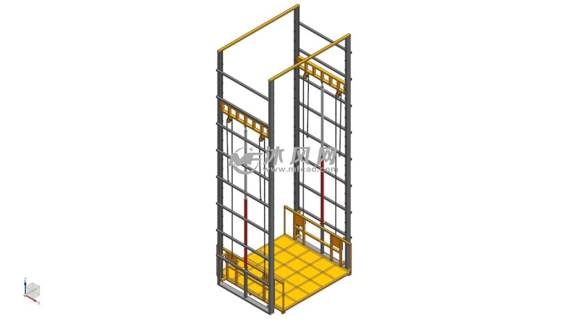 液压升降货梯和机械防坠的升降平台