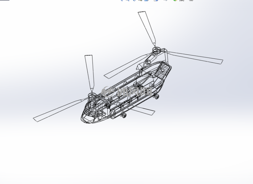 军用直升机3d设计