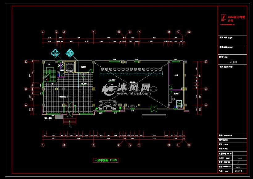 辦公室成套cad裝修圖