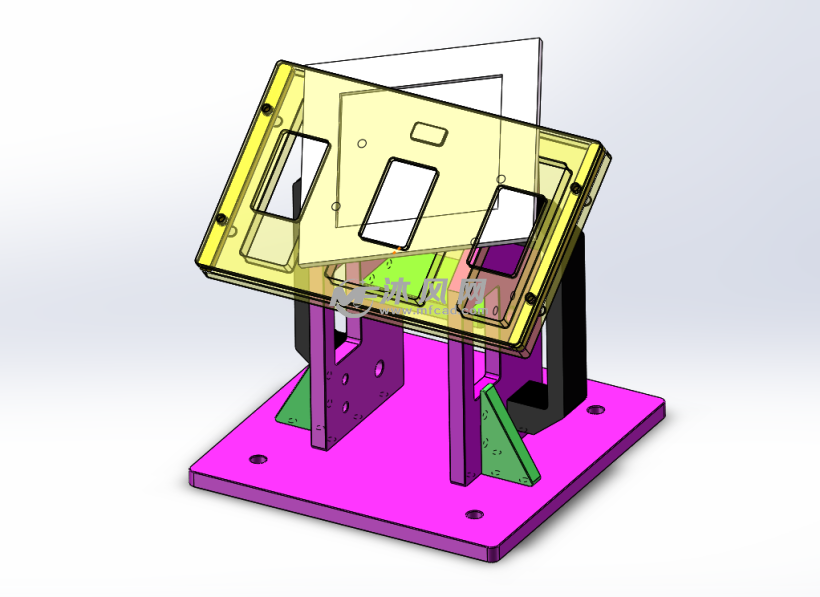 平面度检测夹具透视图