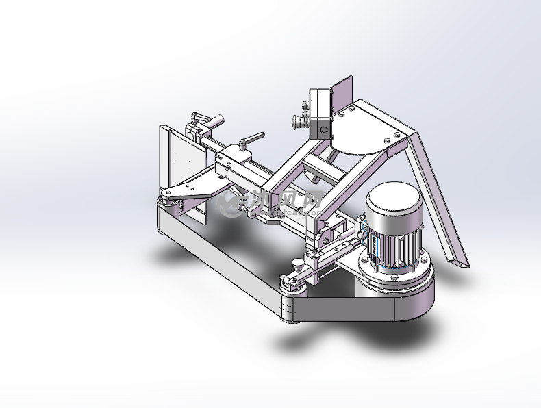 砂带磨床模型图设计 - 机械加工图纸 - 沐风网
