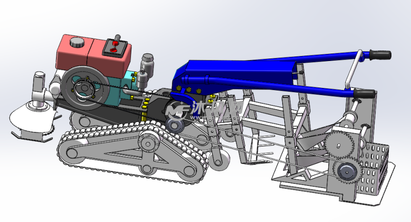 大葱收获机模型
