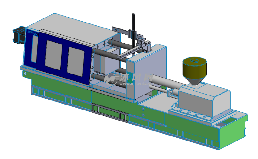 卧式注塑机450吨模型 - 模具相关设备图纸 -沐风网