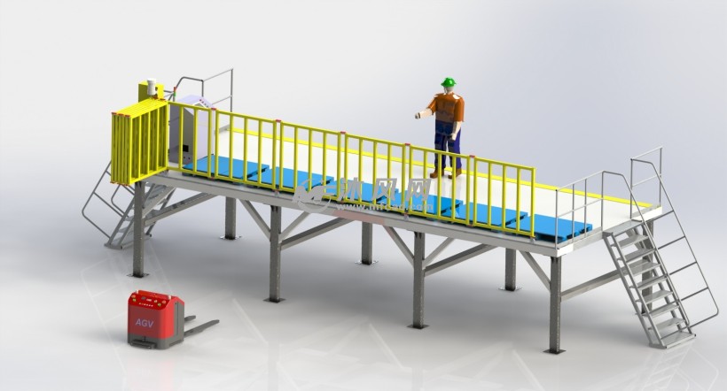 可折叠安全围栏工作平台