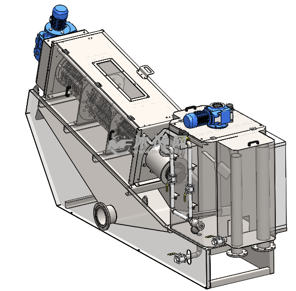 dl401叠螺污泥脱水机3d