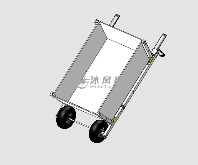 简单手推车模型设计图 sw 工位器具图纸-沐风网