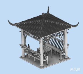 ��ͤ3Dģ��ͼֽ�ϼ��ķ���ͼ