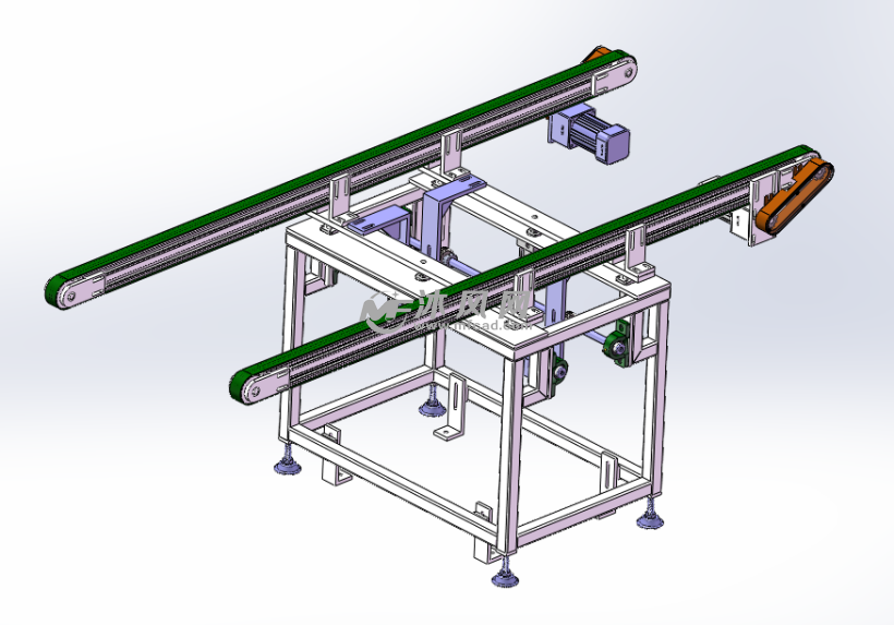 双排气动顶升传送带模型的视频演示