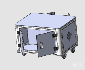 带滑轮钣金工具箱sw图纸合集的封面图