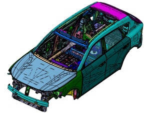 某品牌汽车三箱车型3d数模