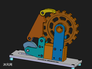 凸轮棘轮和棘爪机械机构设计模型