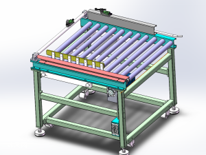 箱子定位滚筒线