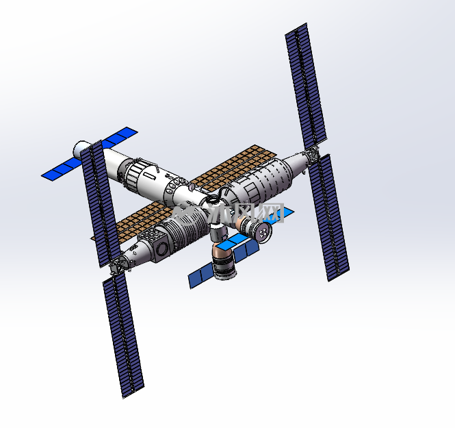 天宫空间站组合体模型的视频演示