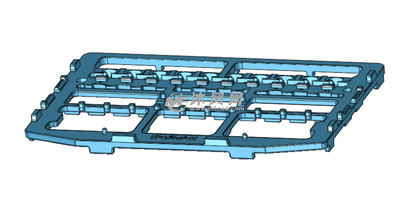 支撑板注塑模具三维