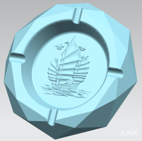ug一帆风顺烟灰缸cnc三轴加工图档图纸合集的封面图