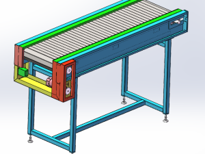 链板输送机三维图模型