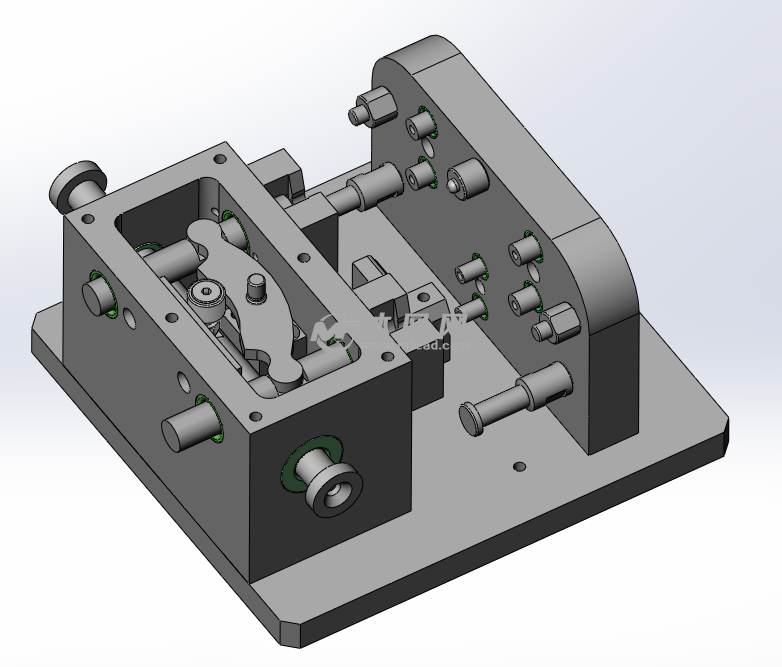 车窗电机齿轮箱定位工装