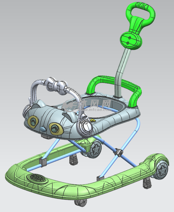 儿童学步车3d设计 - 日常用品图纸 -沐风网