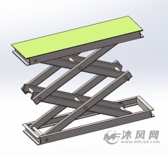 剪刀叉液压升降平台-机床附件图纸-沐风网