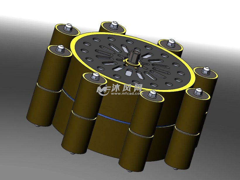 概念盤式行星發電機設計模型