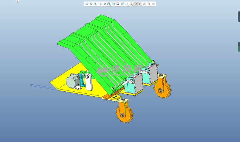 插秧机ug图 - 农业机械图纸 - 沐风网