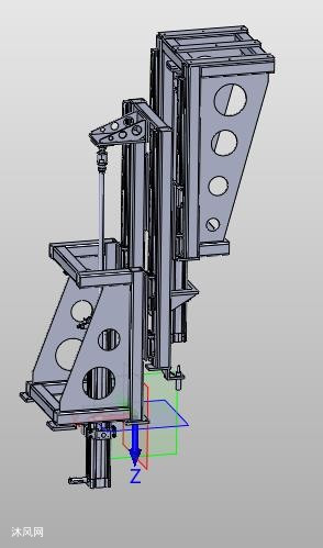 气缸伸缩机构三维