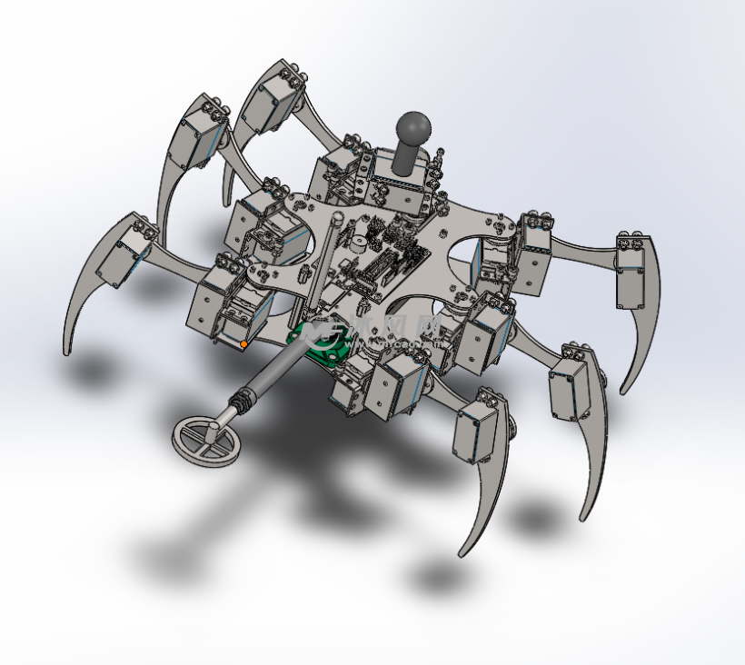 蜘蛛扫雷机器人 - 机器人模型图纸 -沐风网