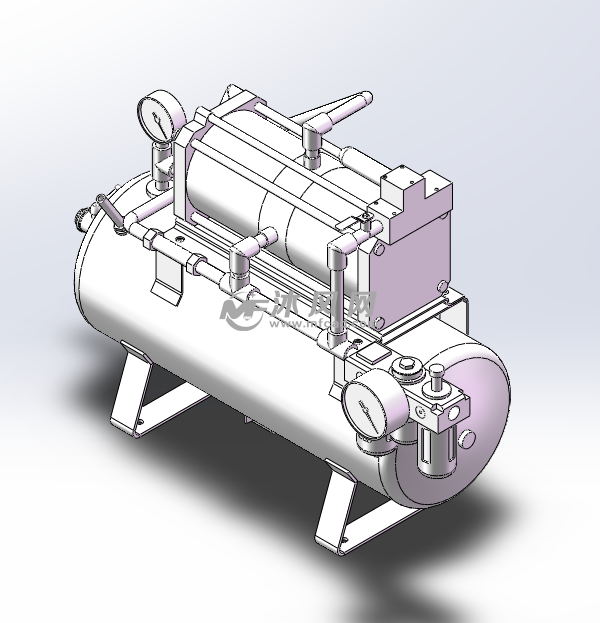 空压机模型三维sw - 排风设备图纸 - 沐风网