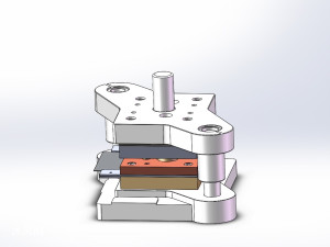 对角导柱级进模