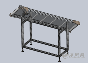 小型传送带仰视图