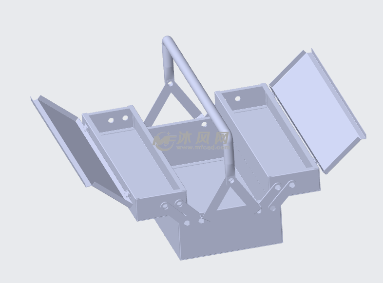 左右开合的工具箱 - 工位器具图纸 - 沐风网