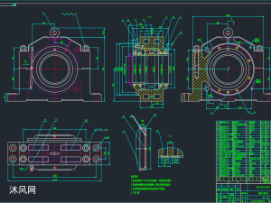 主轴轴承装配固定侧和自由侧cad