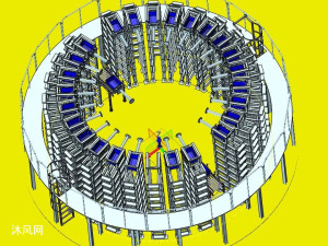 环形圆形立体仓库货架